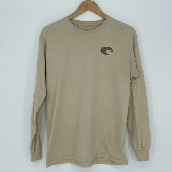 Costa tan with camo logo long sleeve tee shirt men's size medium - Picture 7 of 8